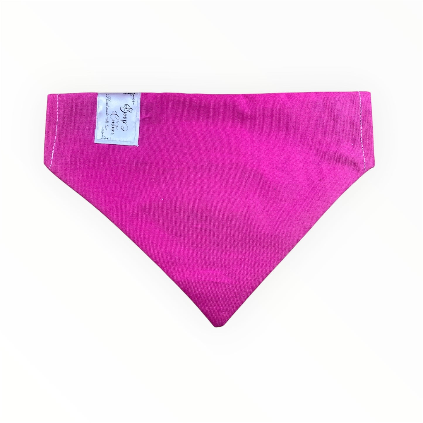 Handmade Dog Bandana with hearts, bows and bling