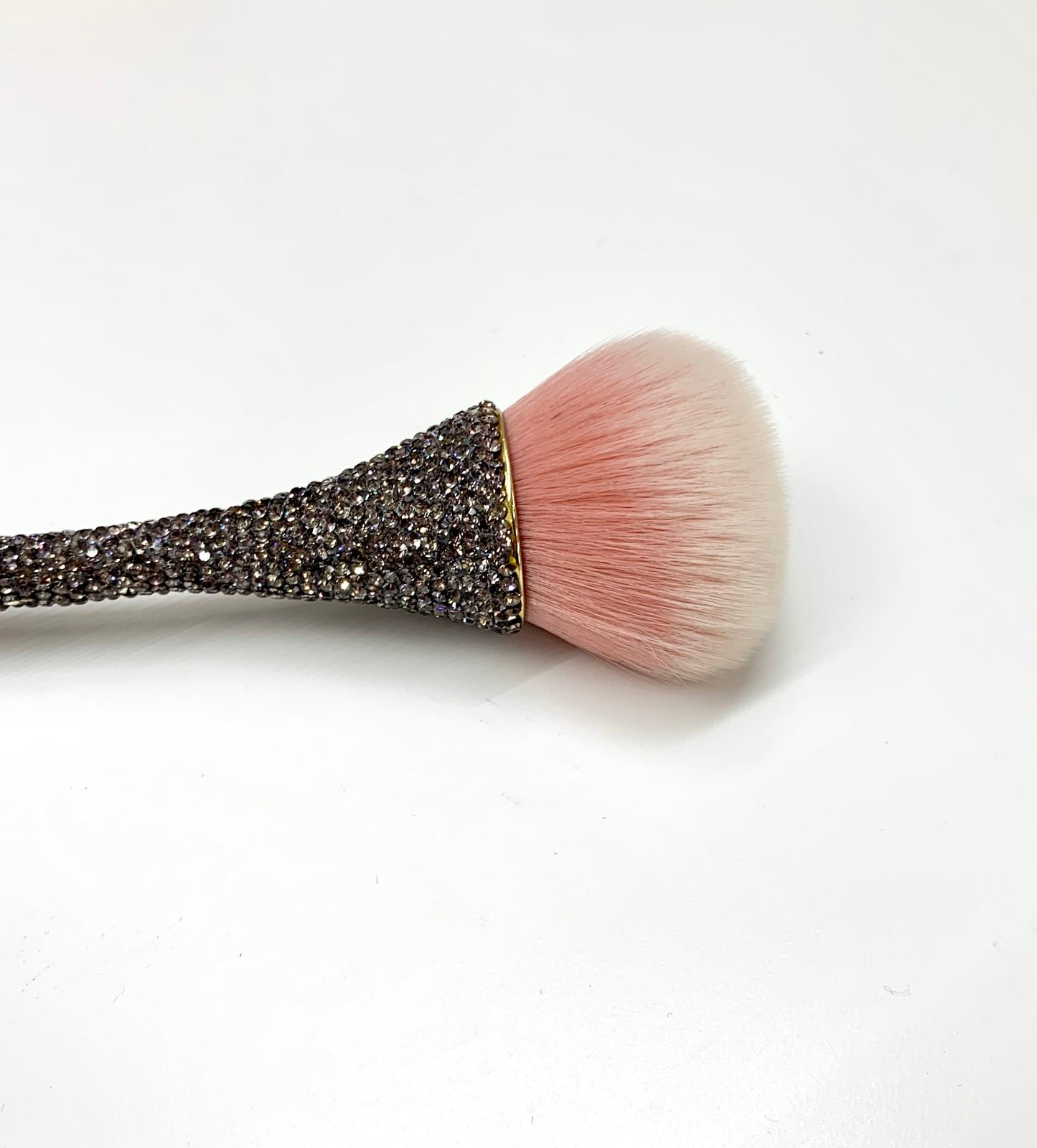 Make up brush. Dark silver