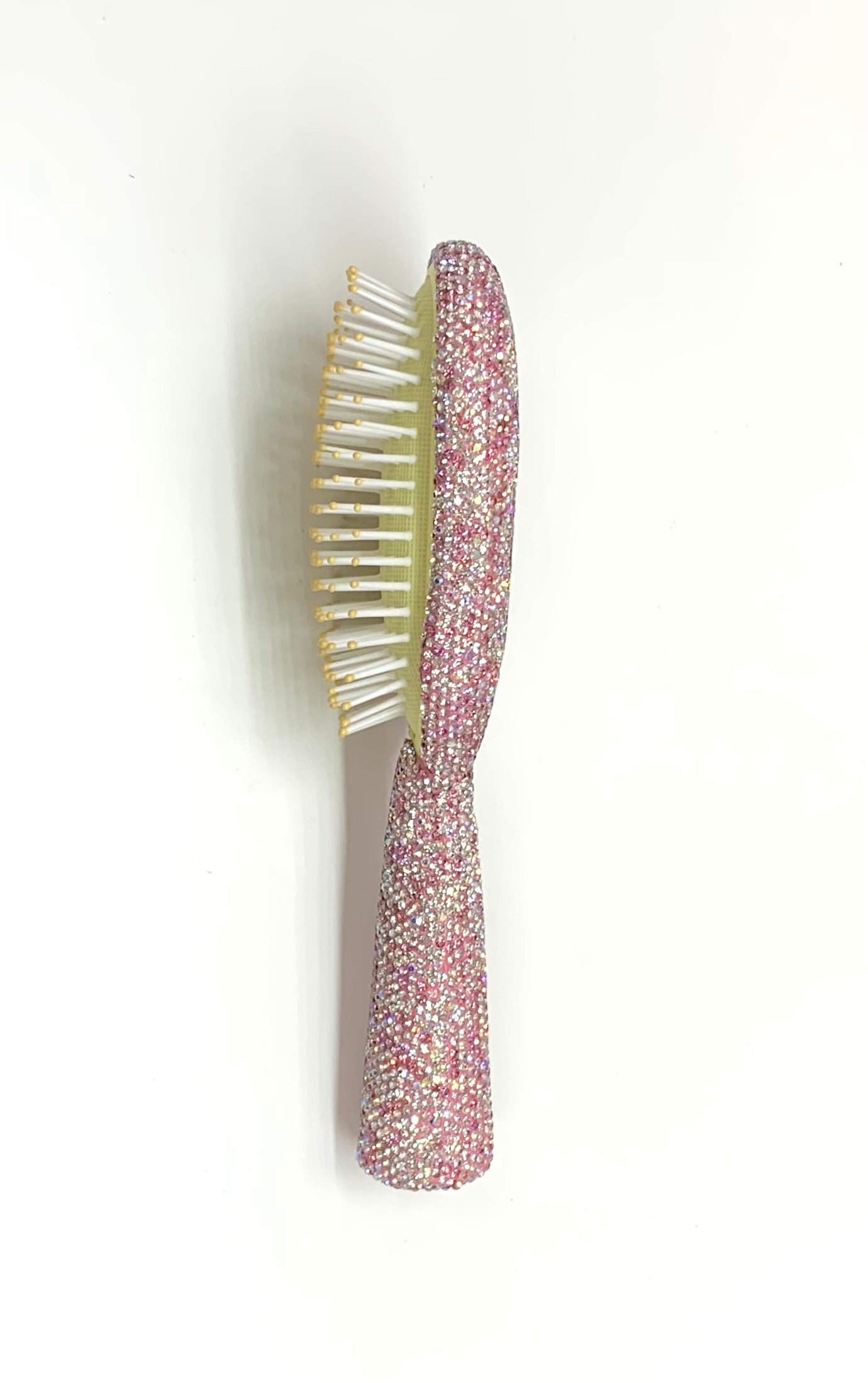Large Rhinestone Hairbrush. Pink
