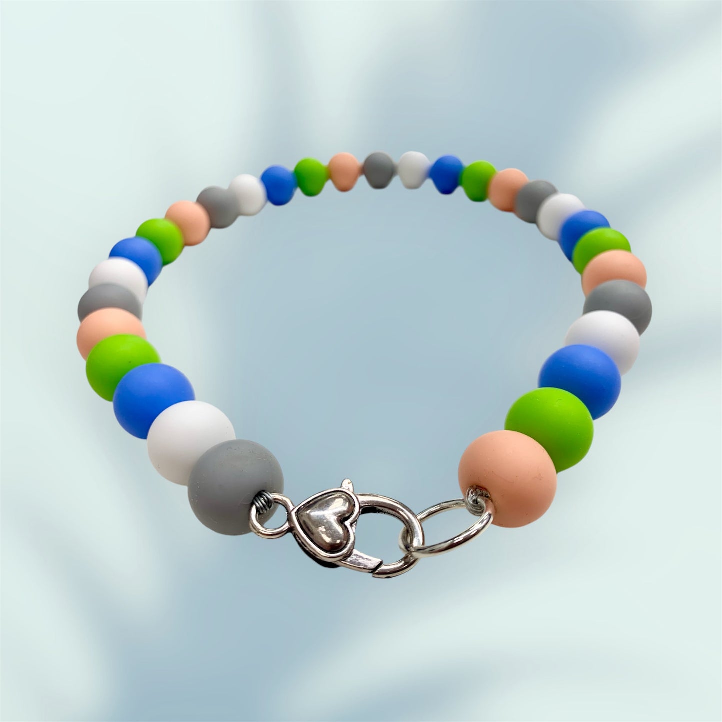 dog collar with beads and heart
