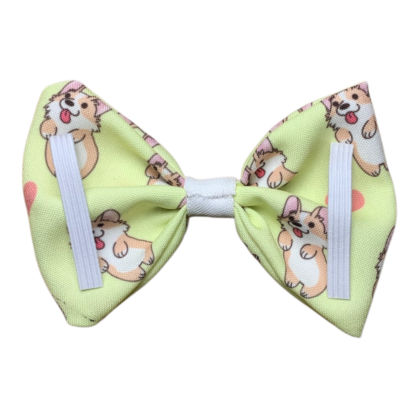 Handcrafted dog bowtie. Exclusive BoopCouture corgi design.