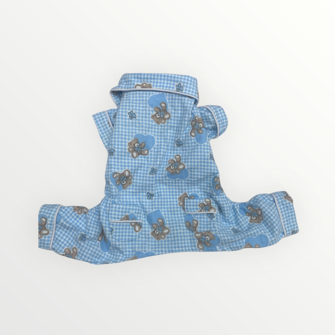 Dog pajamas. Teddy bear design.