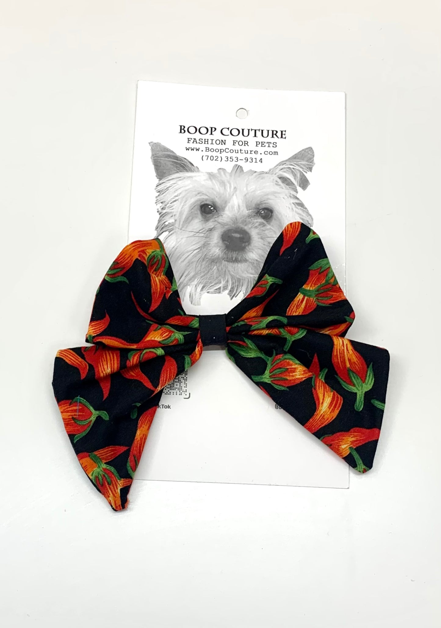 Dog Bowtie Oversized chili peppers