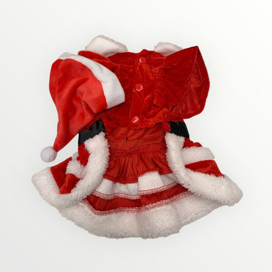 Cute santa dog dress with buckle.