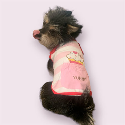 yummy cupcake dress for dogs and cats with pockets