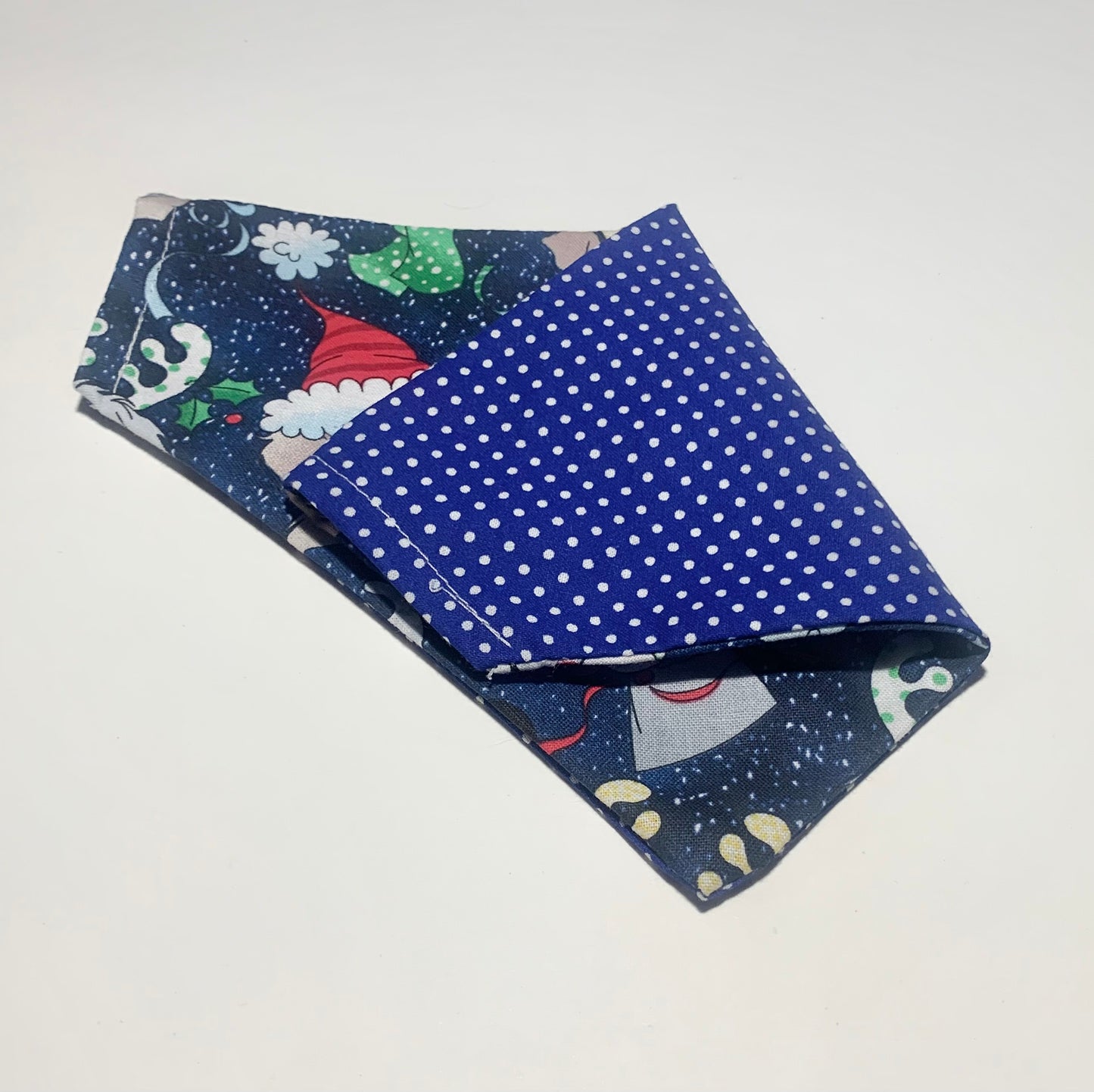 Handmade christmas dog bandana. Reversible