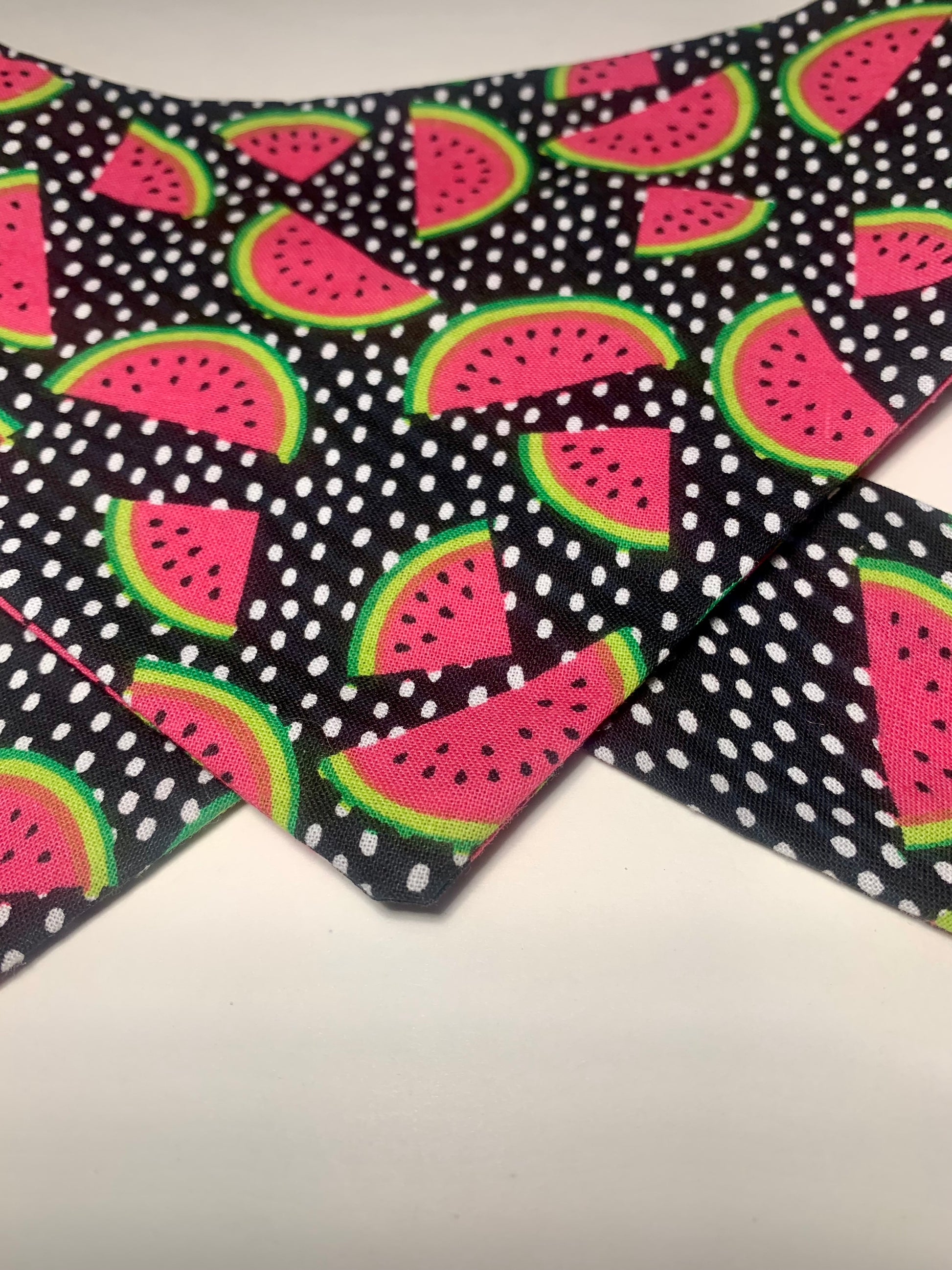 tie around the neck dog bandana. watermelon design