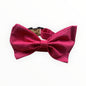 Valentine’s Exclusive: Handmade Cotton Dog Collar with Detachable Bow Tie. Red and white polka dots. Metal buckle