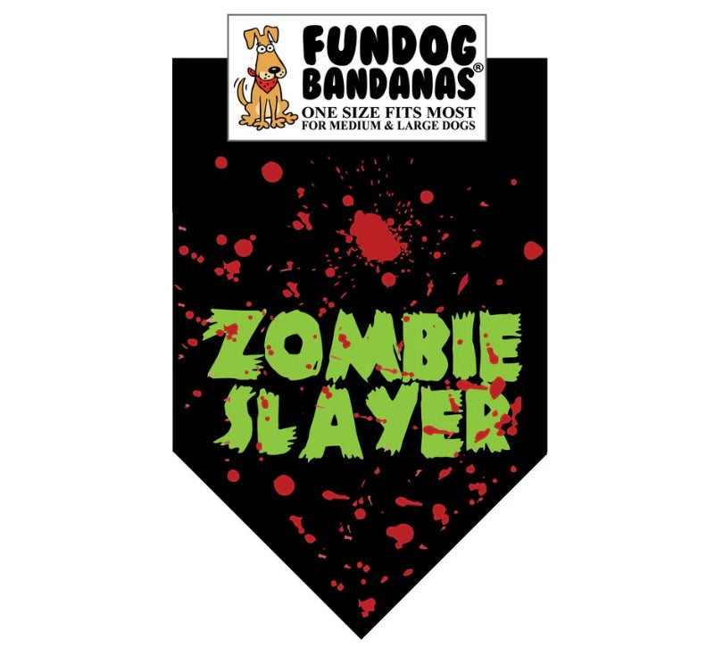 Close out sale. Dog bandana Zombie Slayer cats pets funny.