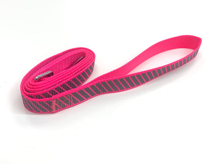 Reflective pink dog leash