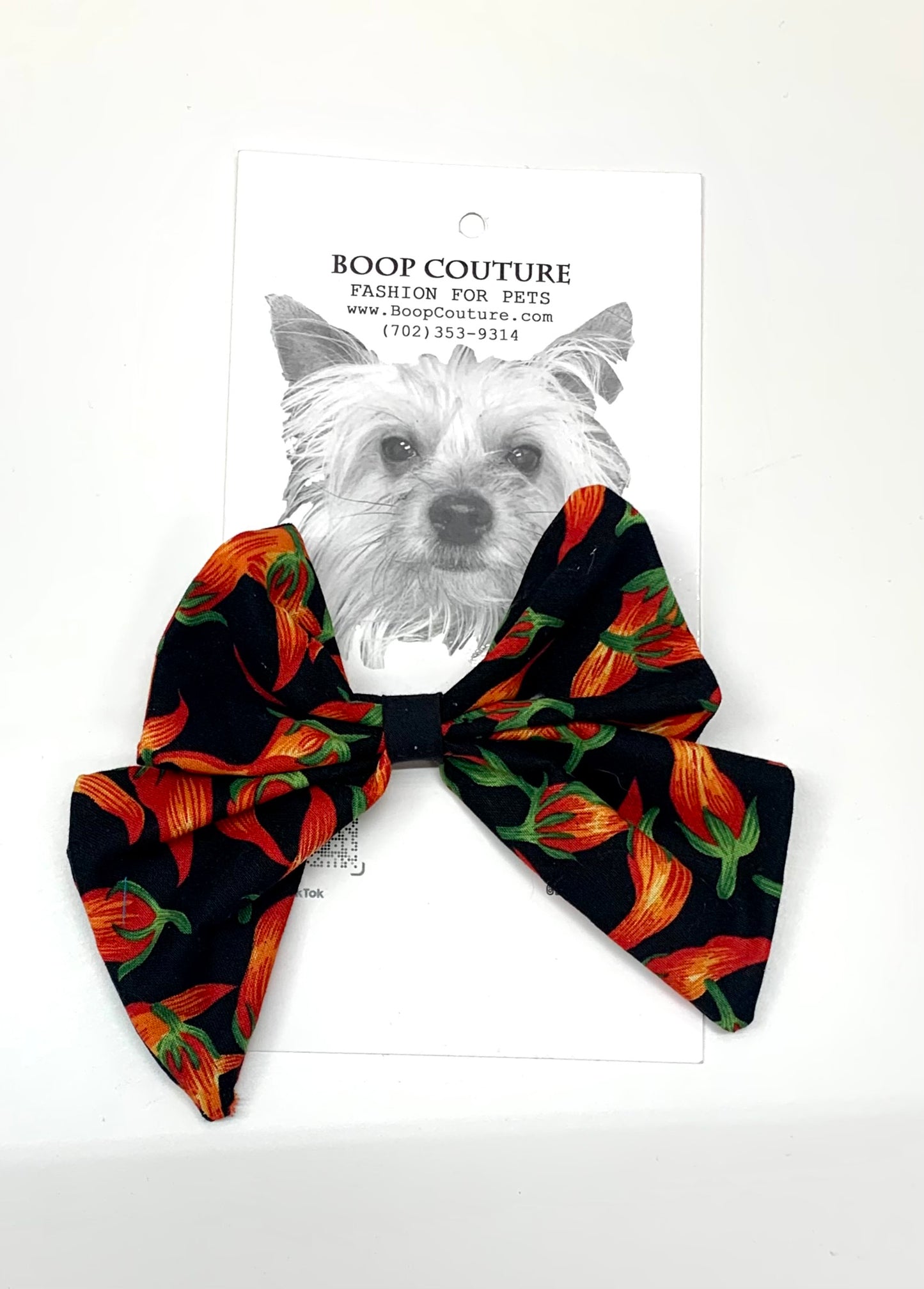 Dog Bowtie Oversized chili peppers