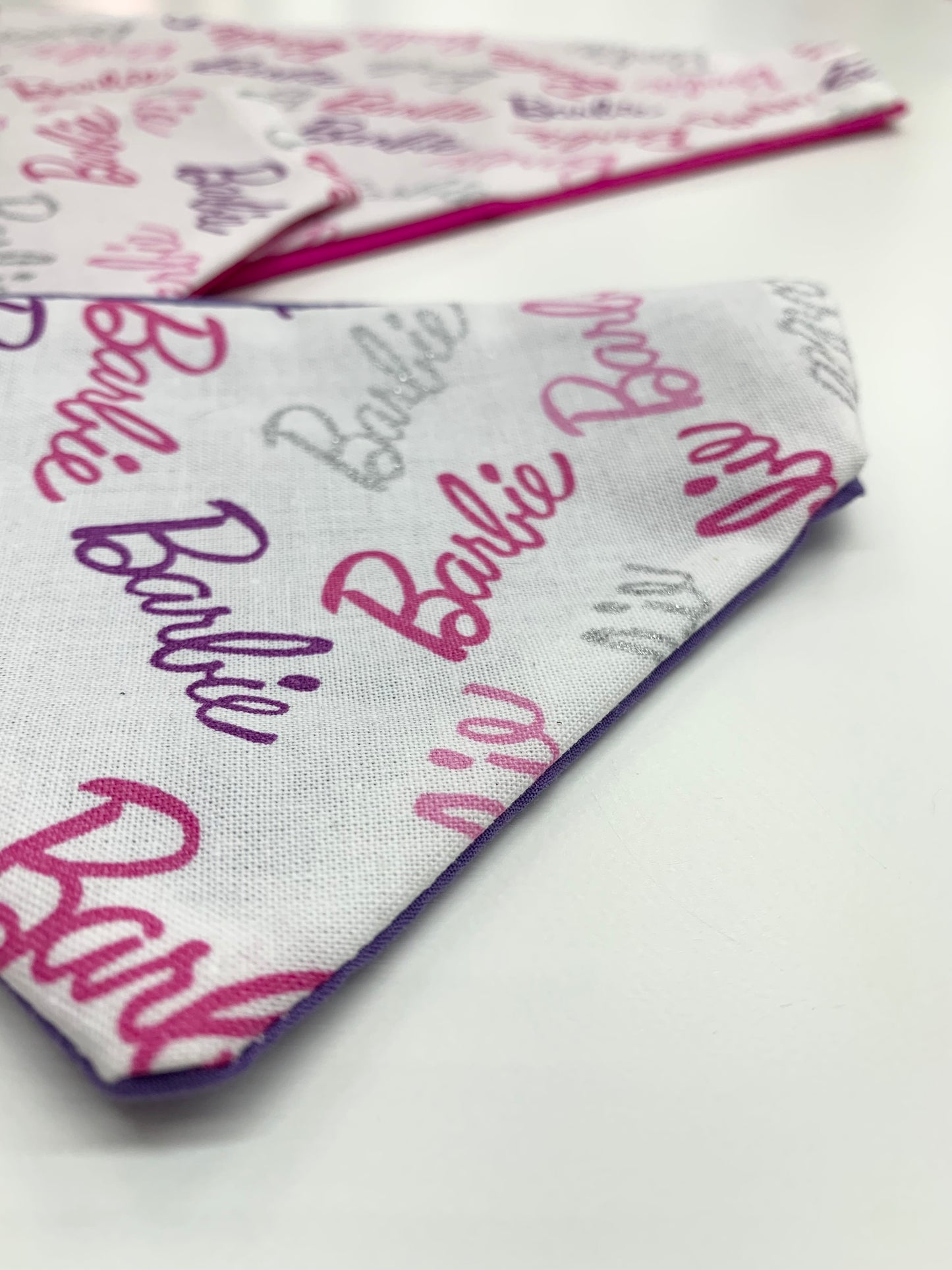 Handmade Barbie dog bandana 100% cotton, made in Las Vegas, NV