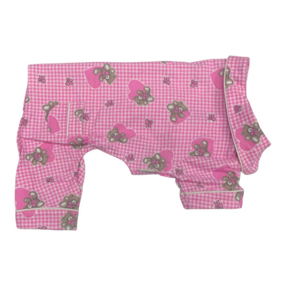 Dog pajamas. Teddy bear design.