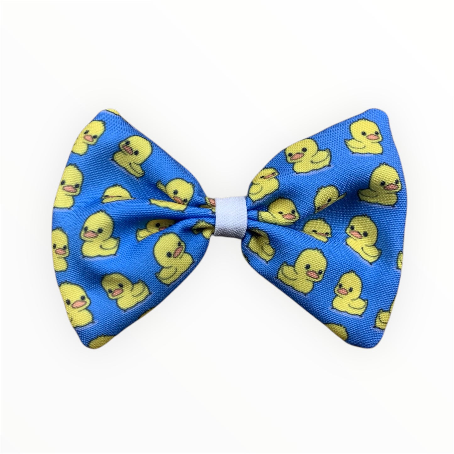 Rubber duckie handmade dog bowtie.