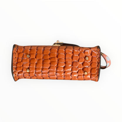 Brown poopy bag holder for outings and walks with your dog. faux birkin barkin