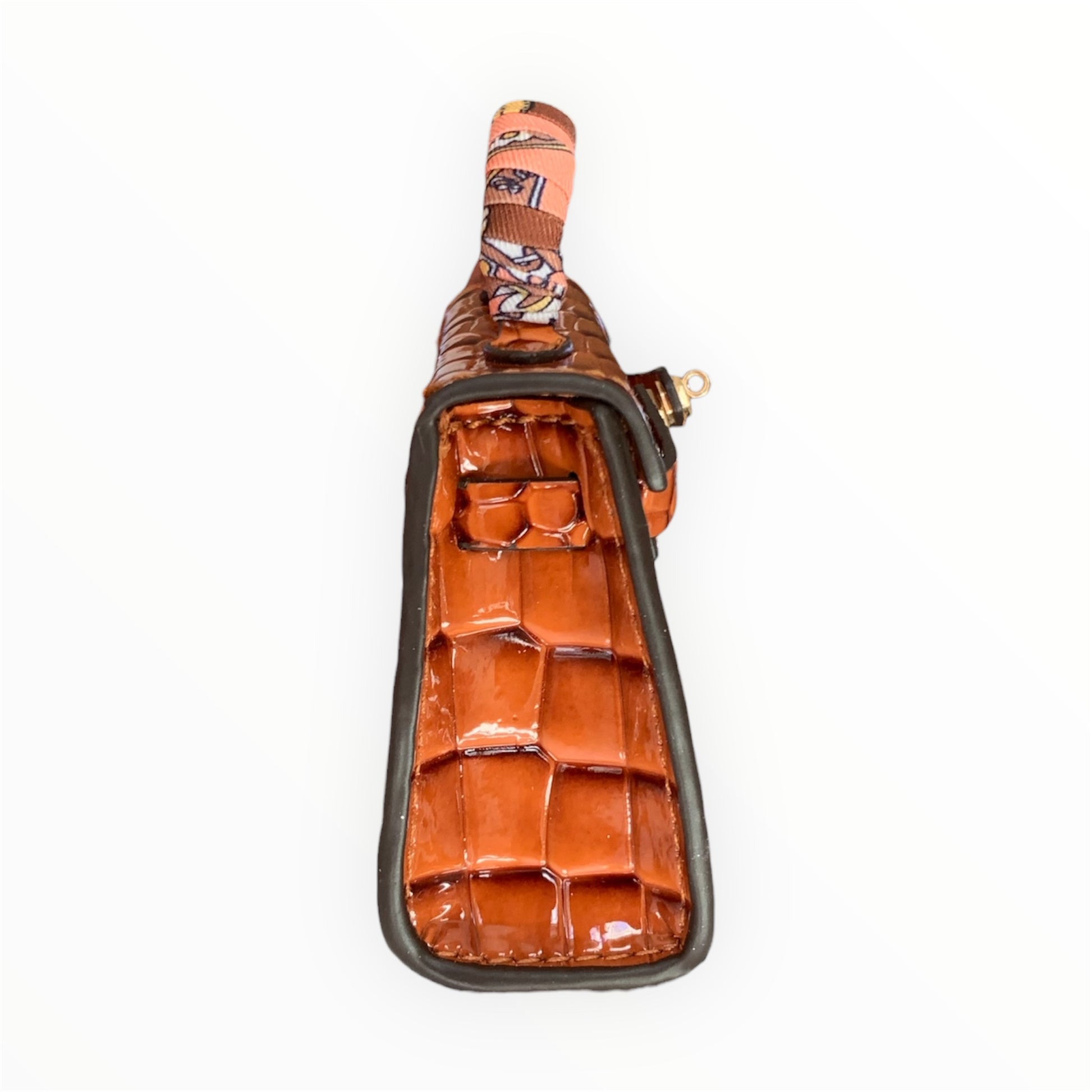 Brown poopy bag holder for outings and walks with your dog. faux birkin barkin