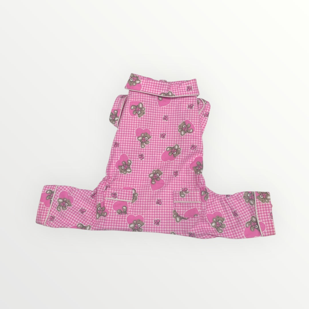 Dog pajamas. Teddy bear design.