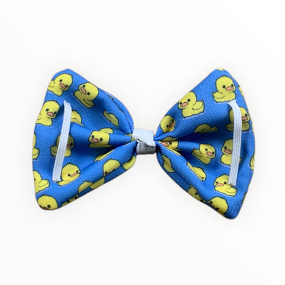 Rubber duckie handmade dog bowtie.