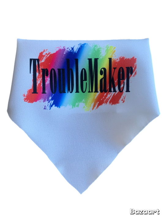 FunBoop dog bandana. Troublemaker. Introductory price