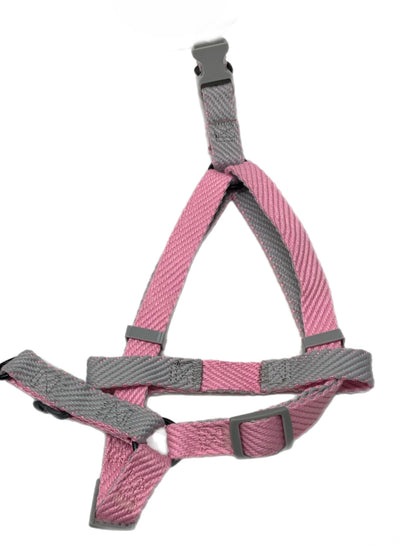 Cotton dog harness in four different colors to choose from