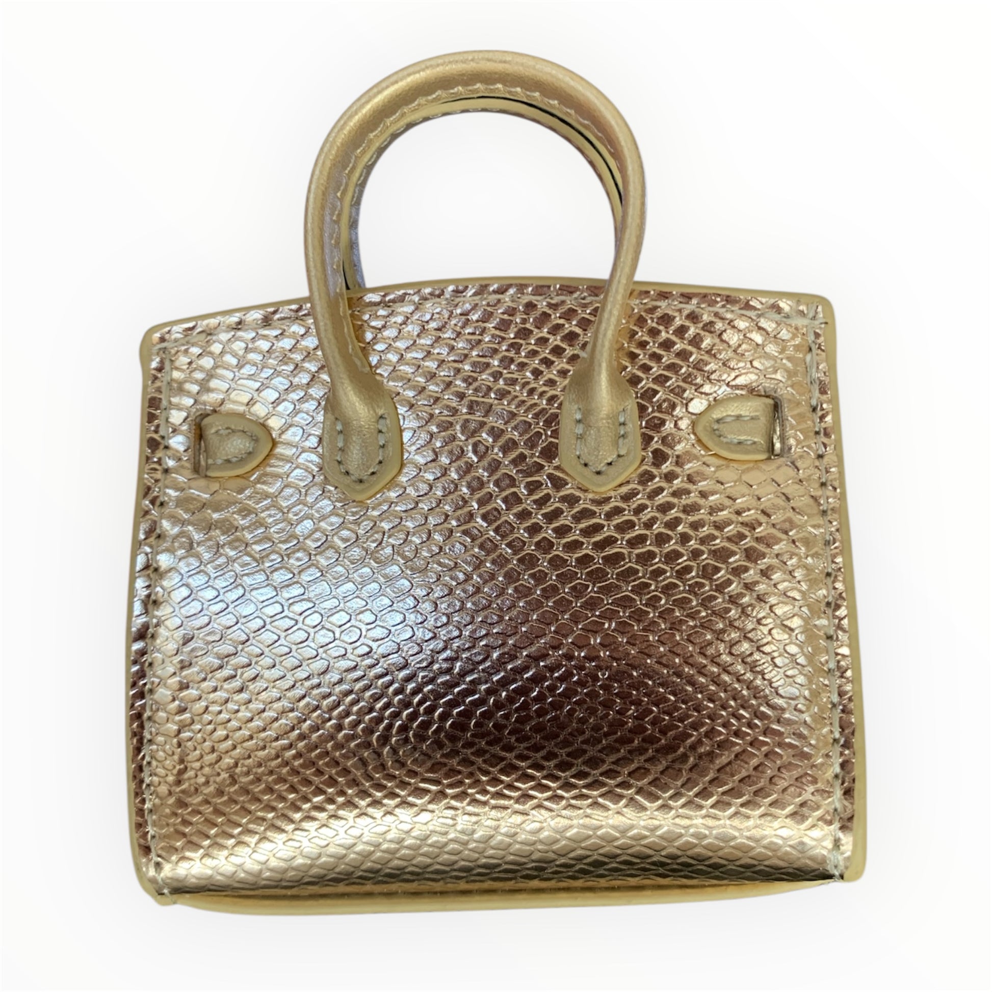 Gold poopy bag holder for outings and walks with your dog. 