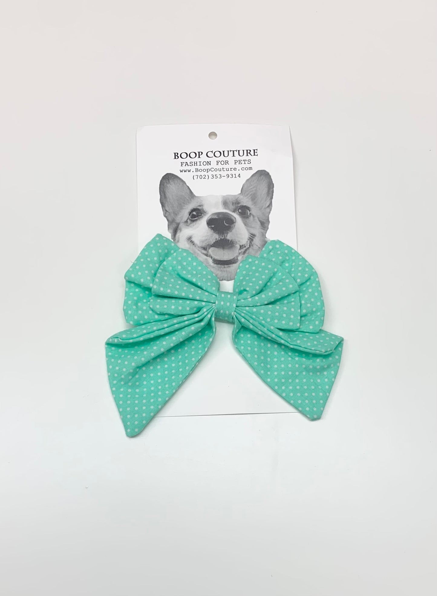 handmade dog bowtie polka dots oversized