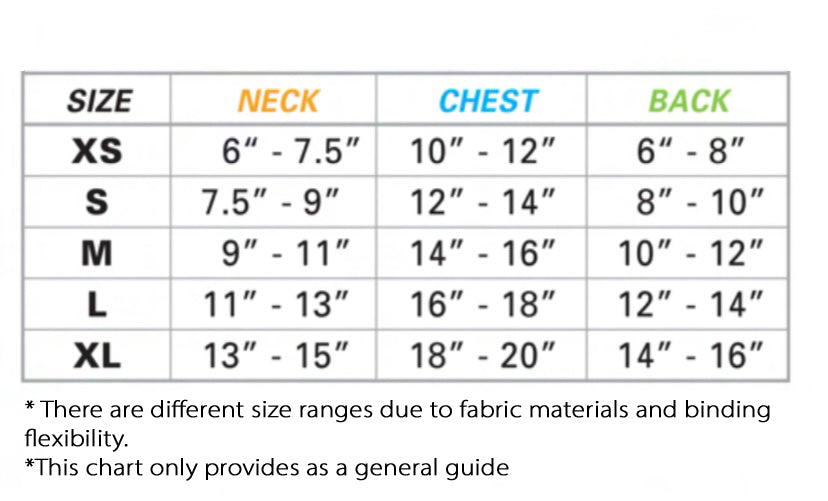 boop couture dog and cat apparel size chart