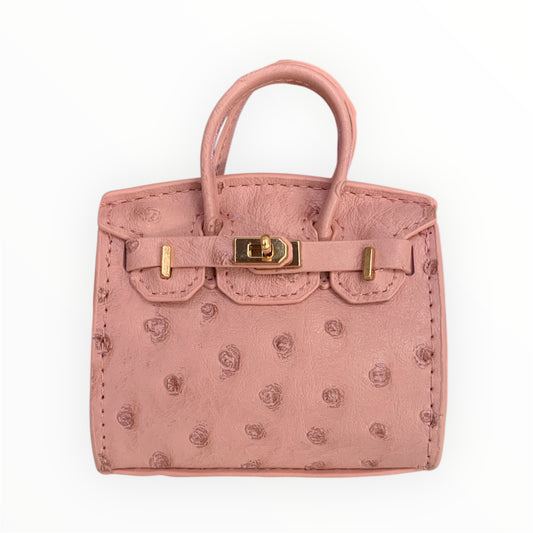 Pink poopy bag holder handbag for dog. walk outings