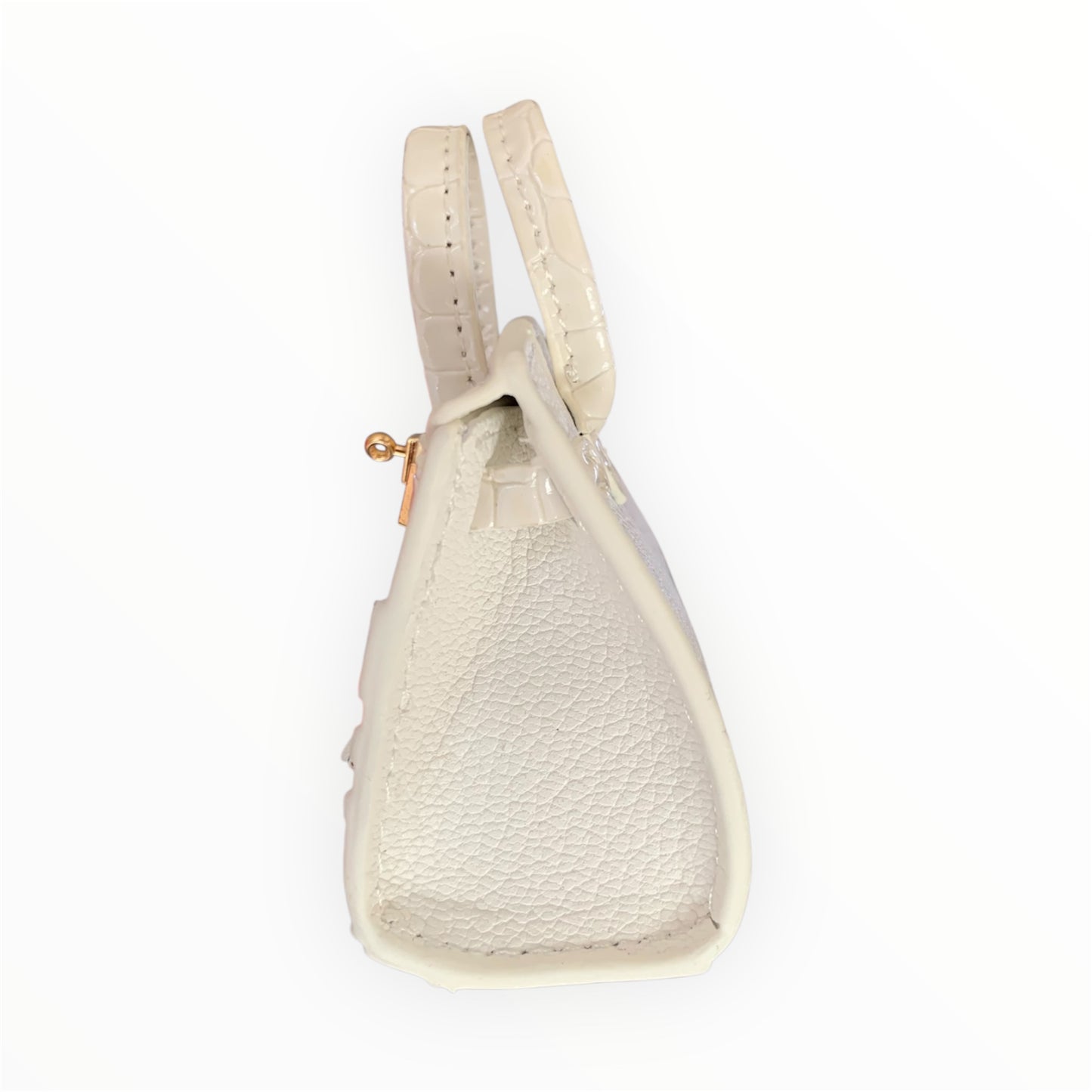 White poopy bag holder for outings and walks with your dog. 