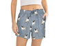 blue pajama short with pug design