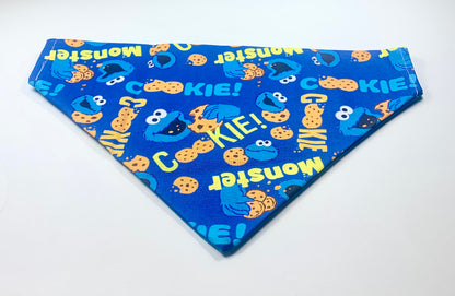 reversible dog bandana cookie monster