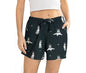 black pajama shorts with husky dog design