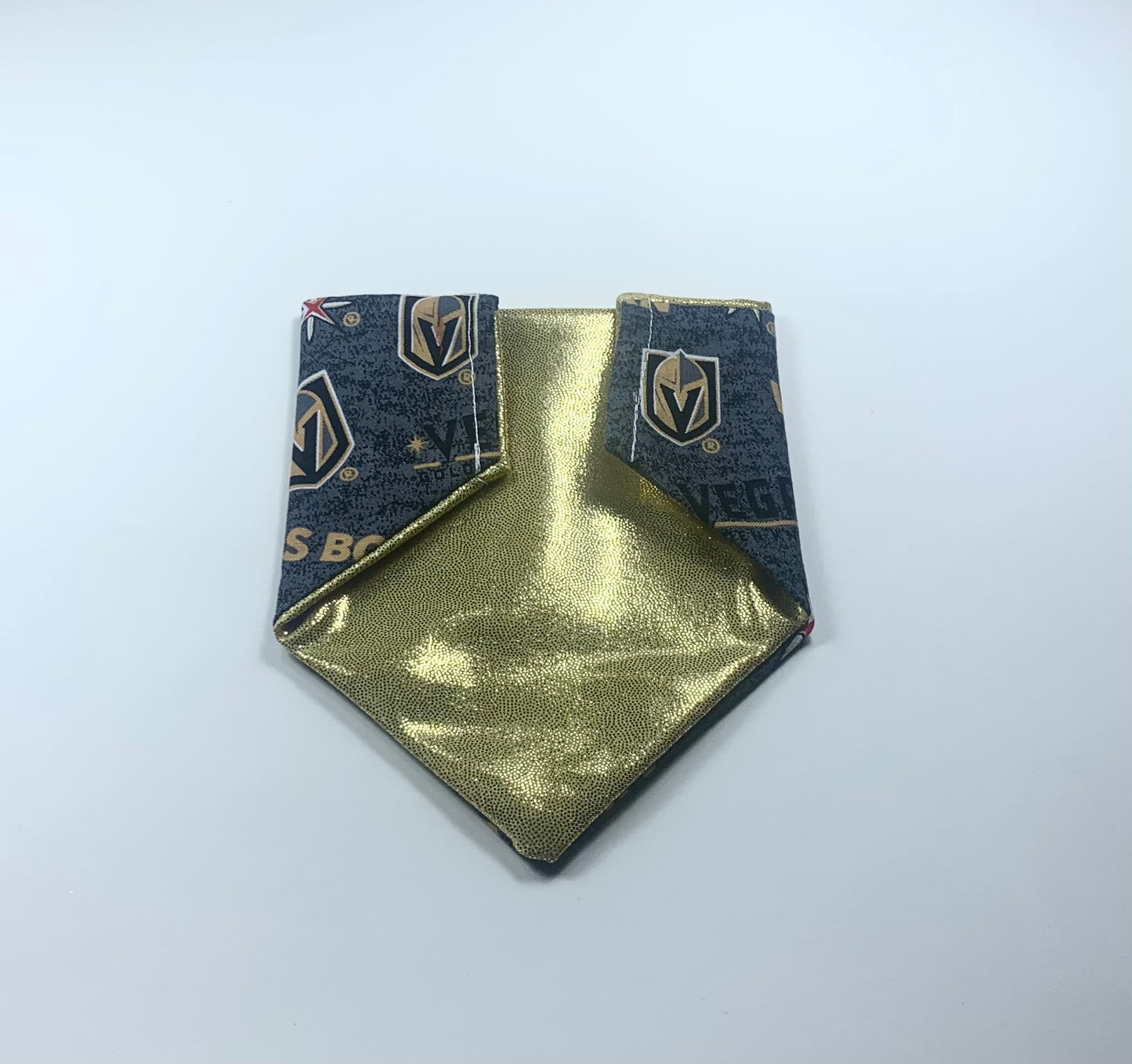 reversible dog bandana golden and licensed print of vegas golden knights