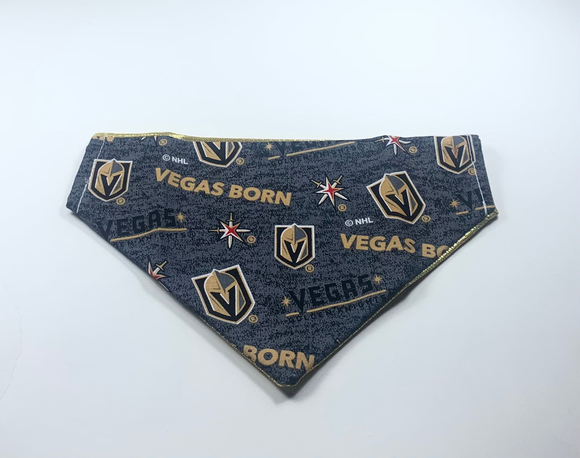 vegas golden knight licensed fabric dog bandana 